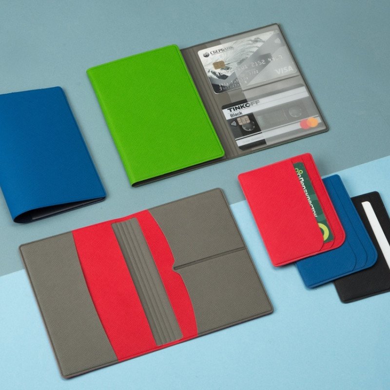 Классическая обложка для паспорта "Favor", синяя