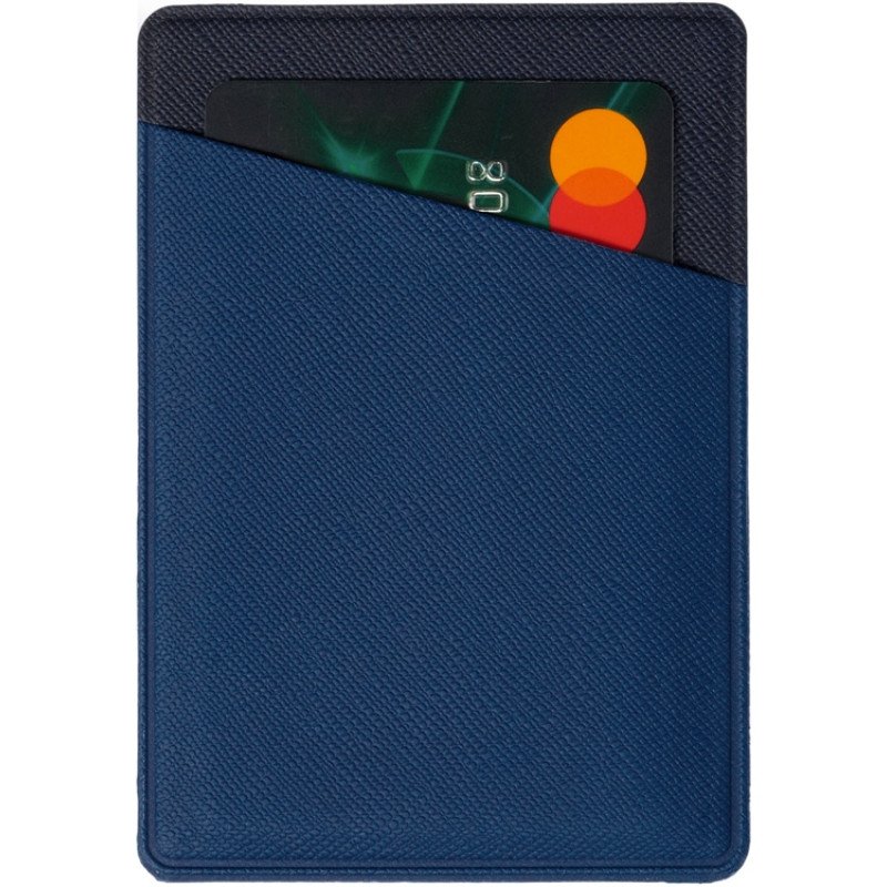 Картхолдер на 3 карты типа бейджа "Favor", ярко-синий/темно-синий