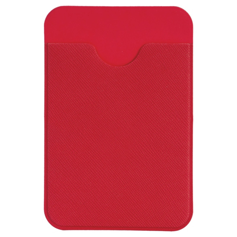 Чехол-картхолдер Favor на клеевой основе на телефон для пластиковых карт и и карт доступа, красный