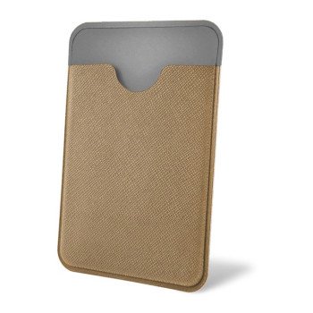 Чехол-картхолдер Favor на клеевой основе на телефон для пластиковых карт и и карт доступа, бежевый
