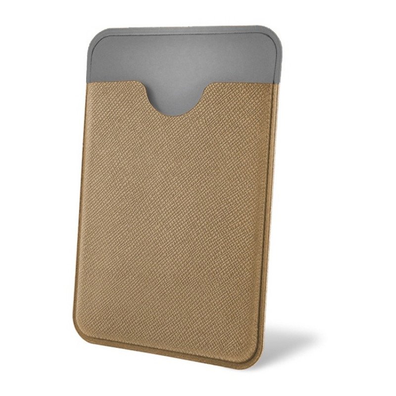 Чехол-картхолдер Favor на клеевой основе на телефон для пластиковых карт и и карт доступа, бежевый