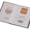 Классическая обложка для паспорта "Favor", зеленое яблоко/серая