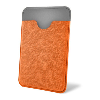 Чехол-картхолдер Favor на клеевой основе на телефон для пластиковых карт и и карт доступа, оранжевый