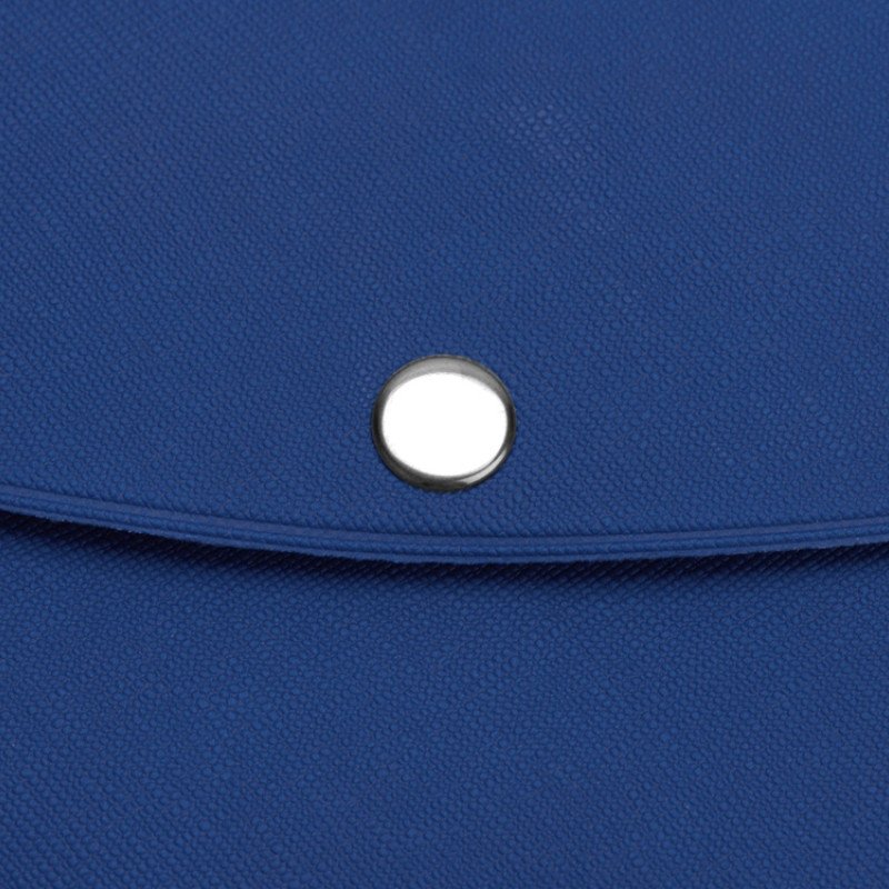 Органайзер для документов на кнопке с отделением для купюр и ручки, упаковка в индивидуальный пакет, синий/темно-синий