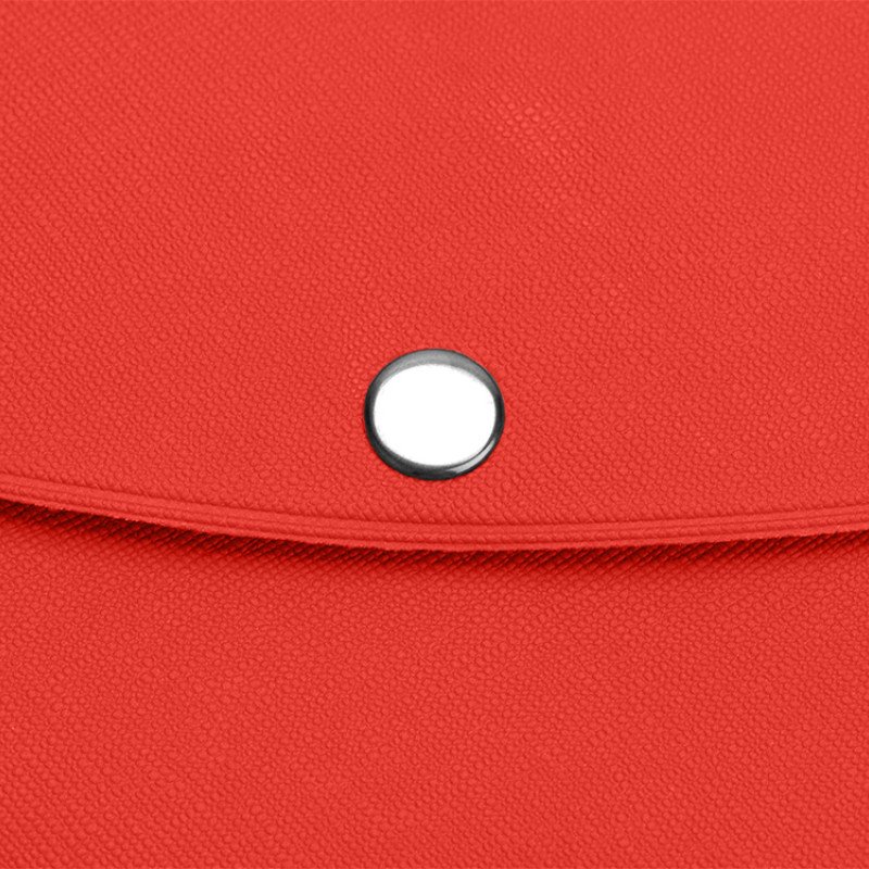 Органайзер для документов на кнопке с отделением для купюр и ручки, упаковка в индивидуальный пакет, красный/серый