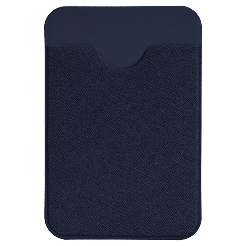 Чехол-картхолдер Favor на клеевой основе на телефон для пластиковых карт и и карт доступа, темно-синий