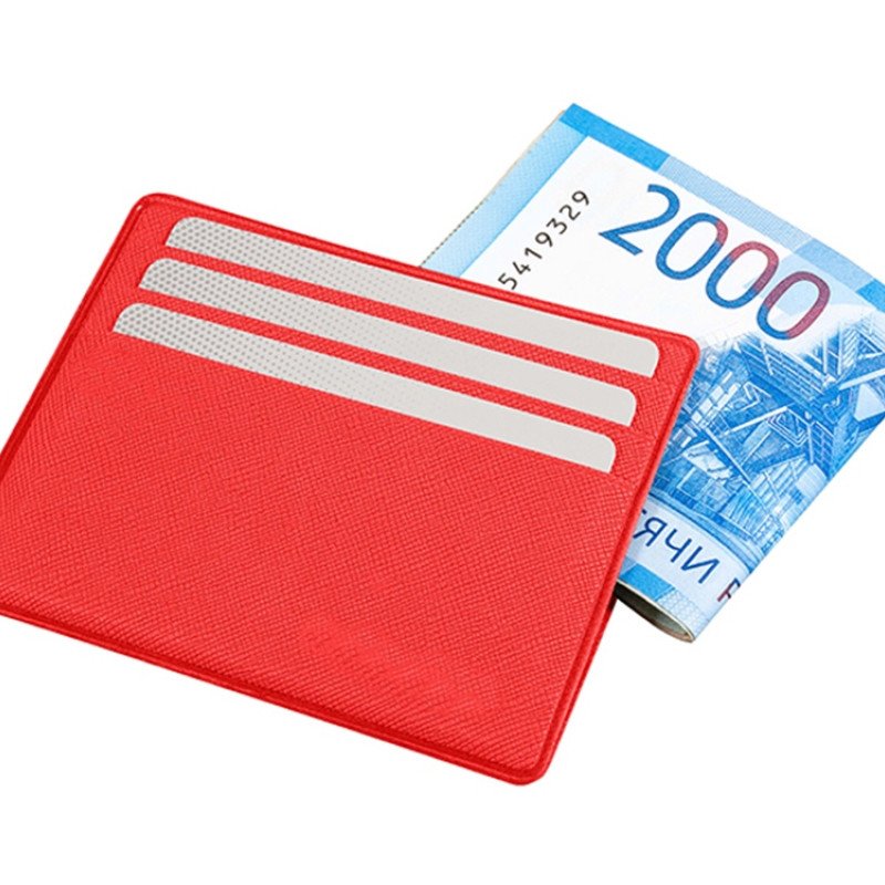 Картхолдер для денег и шести пластиковых карт "Favor", красный