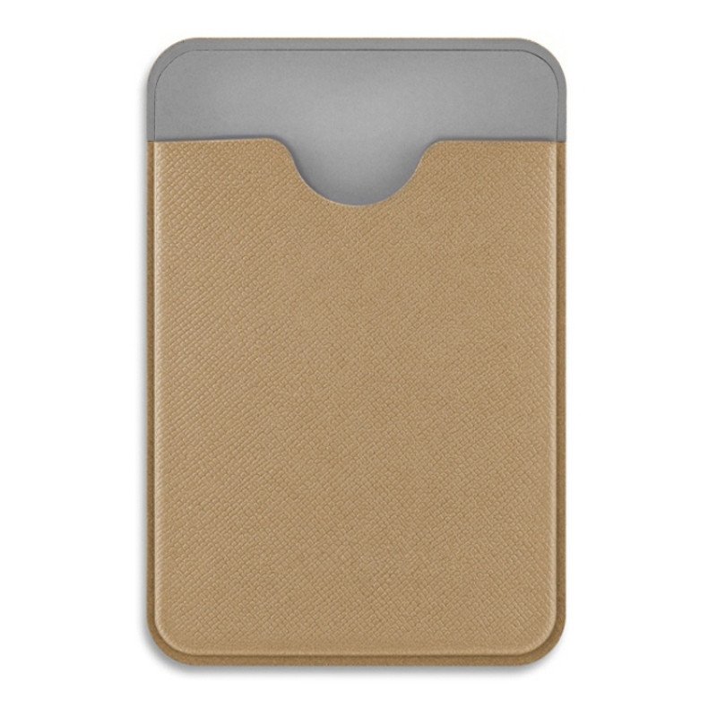 Чехол-картхолдер Favor на клеевой основе на телефон для пластиковых карт и и карт доступа, бежевый