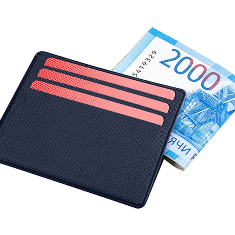 Картхолдер для денег и шести пластиковых карт "Favor", темно-синий