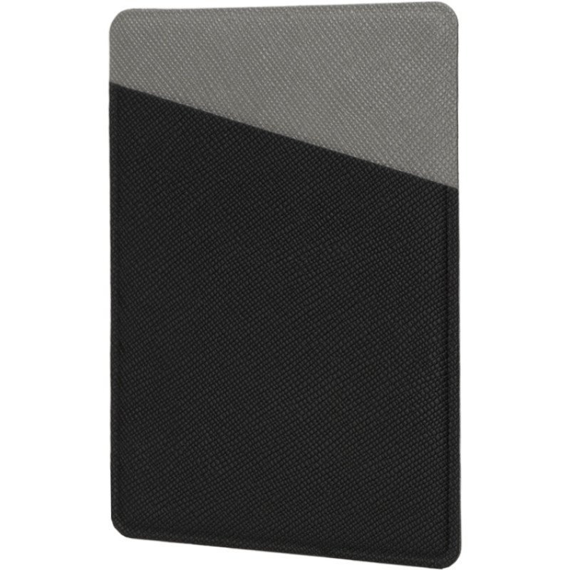 Картхолдер на 3 карты типа бейджа "Favor", черный/серый