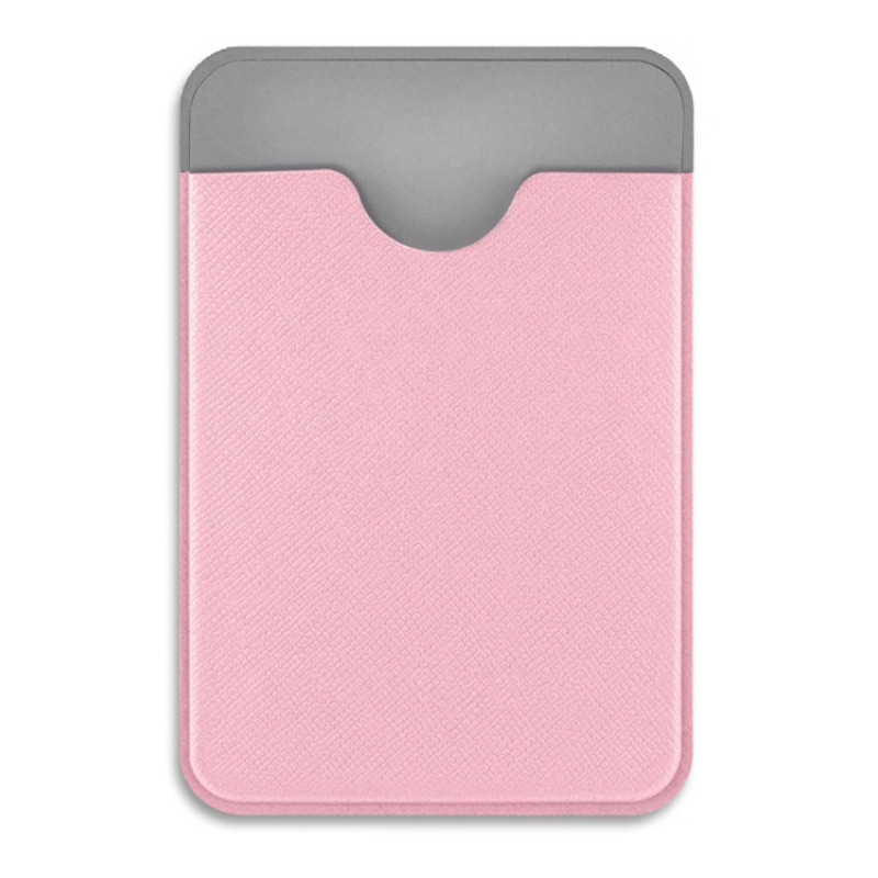 Чехол-картхолдер Favor на клеевой основе на телефон для пластиковых карт и и карт доступа, розовый