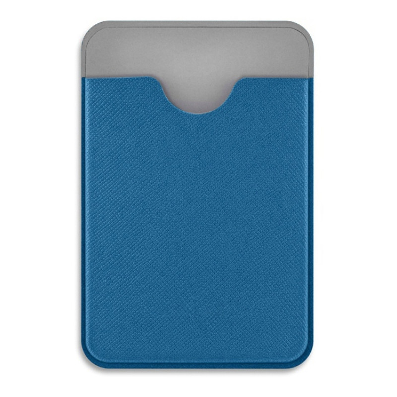 Чехол-картхолдер Favor на клеевой основе на телефон для пластиковых карт и и карт доступа, синий