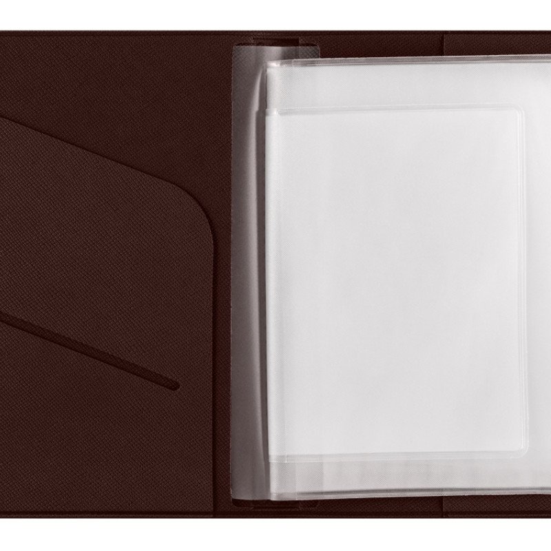 Классическая обложка для автодокументов "Favor", коричневая