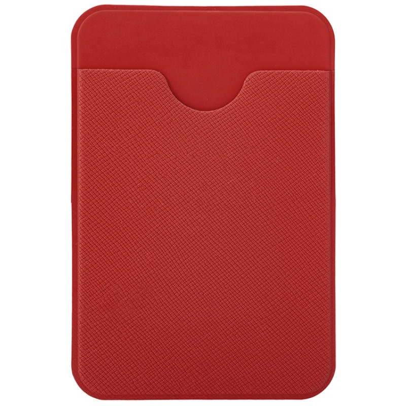 Чехол-картхолдер Favor на клеевой основе на телефон для пластиковых карт и и карт доступа, красный