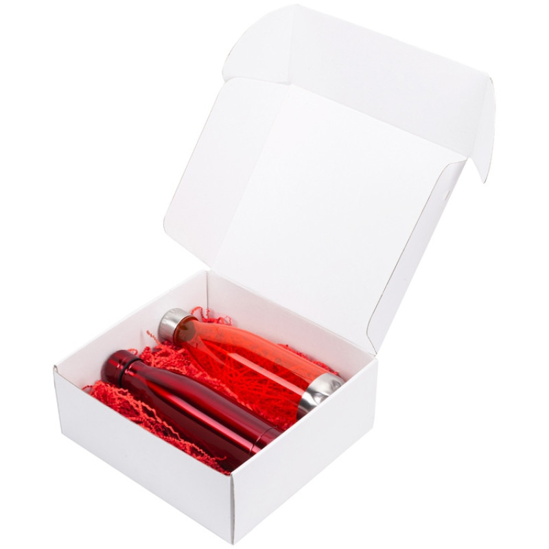Подарочный набор с термосом и бутылкой «Bottle set», красный