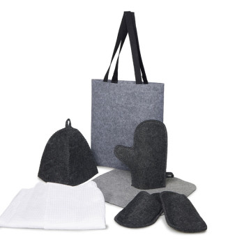 Банный набор с килтом "Healing", мужской, серый