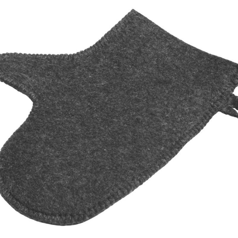 Банный набор из шапки, рукавицы и коврика "Calm", серый