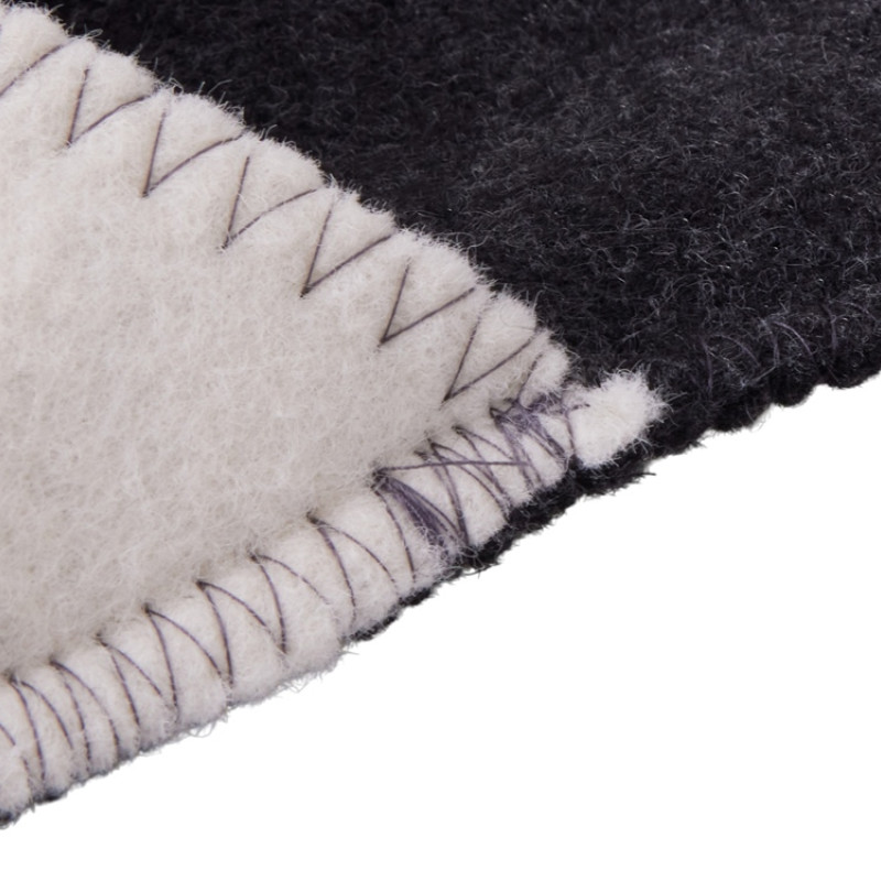 Тапочки белые/серые с отворотом без вышивки