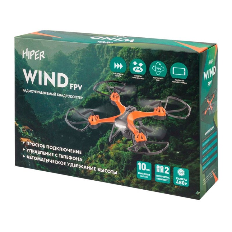 Радиоуправляемый квадрокоптер HIPER "WIND FPV"