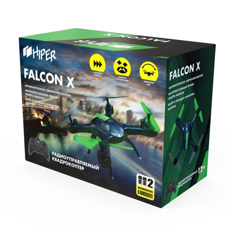 Радиоуправляемый квадрокоптер HIPER "FALCON X" Радиоуправляемый квадрокоптер HIPER "FALCON X"