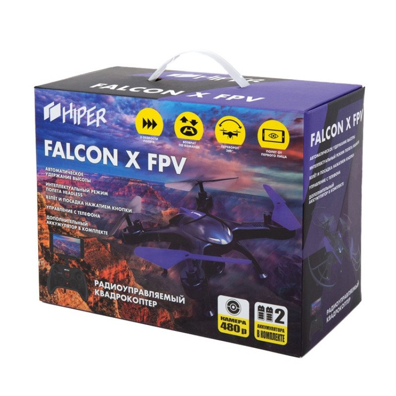 Радиоуправляемый квадрокоптер HIPER "FALCON X FPV" Радиоуправляемый квадрокоптер HIPER "FALCON X FPV"
