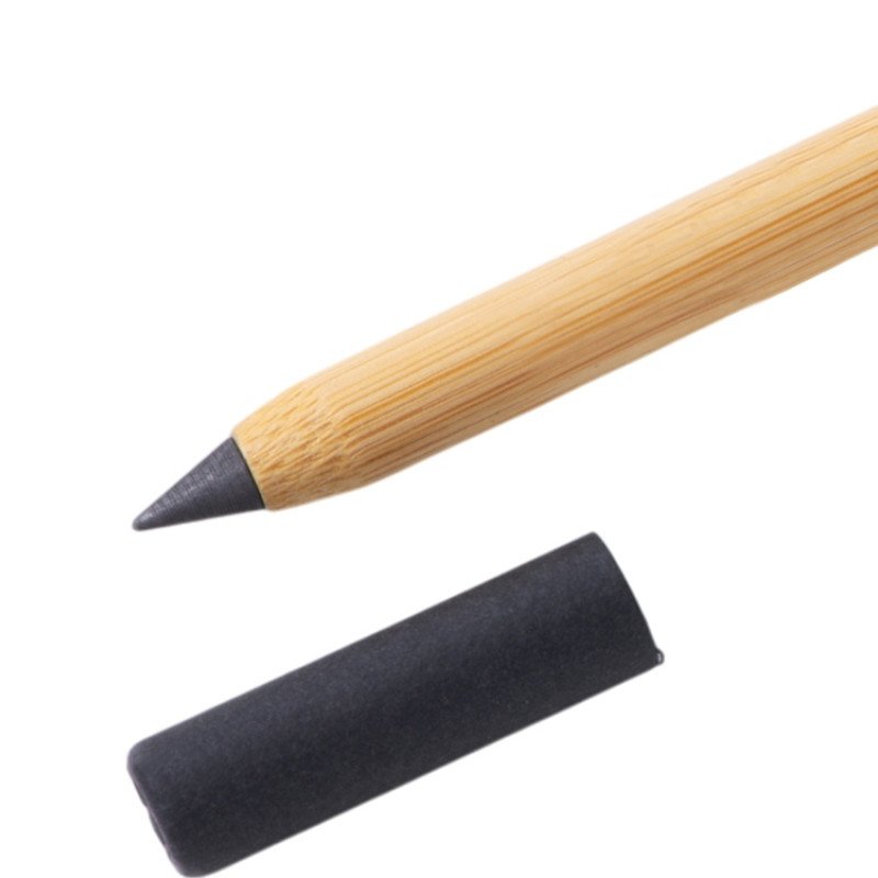 Вечный карандаш и ручка из бамбука "Black bamboo", натуральный и черный Вечный карандаш и ручка из бамбука "Black bamboo", натуральный и черный