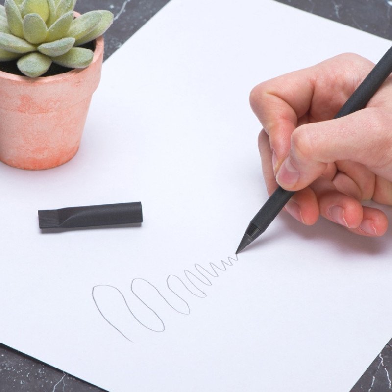 Вечный карандаш из переработанной бумаги "Recycled pencil", черный