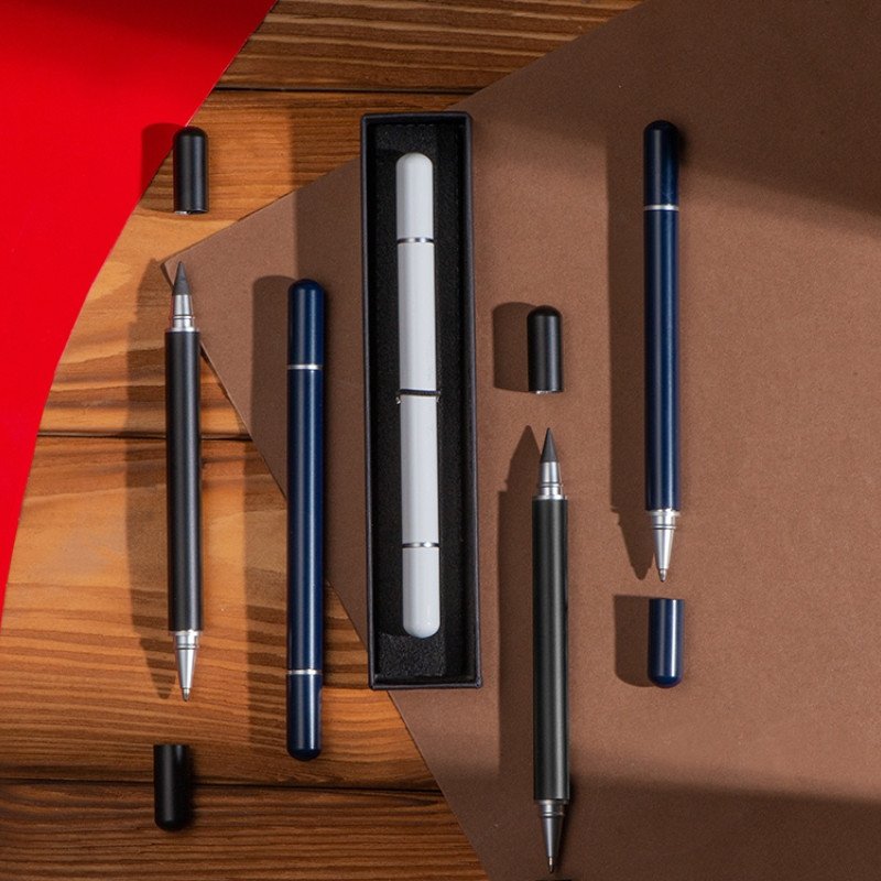 Металлическая ручка и вечный карандаш "Van Gogh" с рельефным покрытием, черный