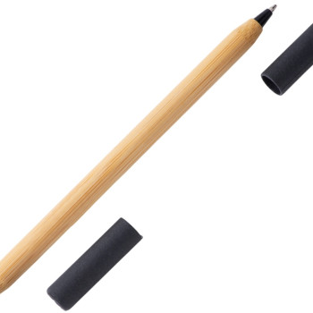 Вечный карандаш и ручка из бамбука "Black bamboo", натуральный и черный