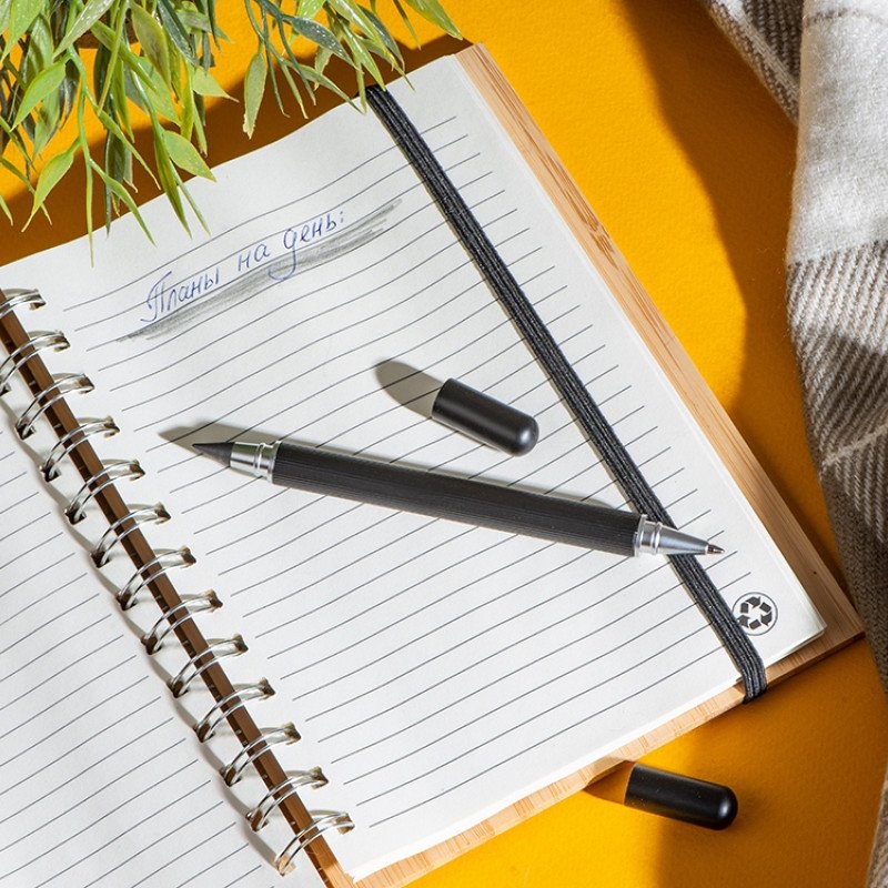 Металлическая ручка и вечный карандаш "Van Gogh" с рельефным покрытием, черный