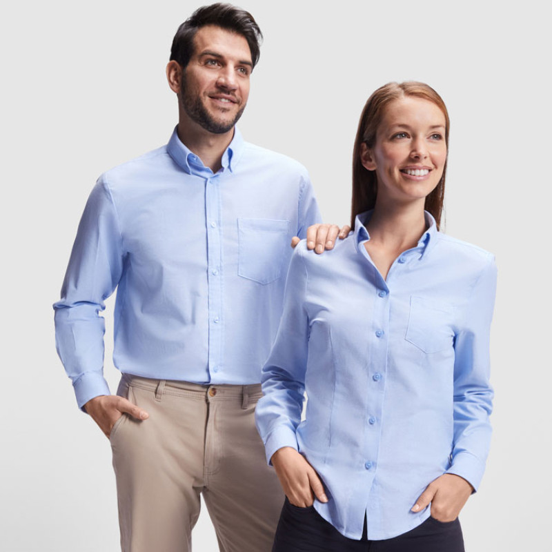 Рубашка мужская "Oxford", небесно-голубой