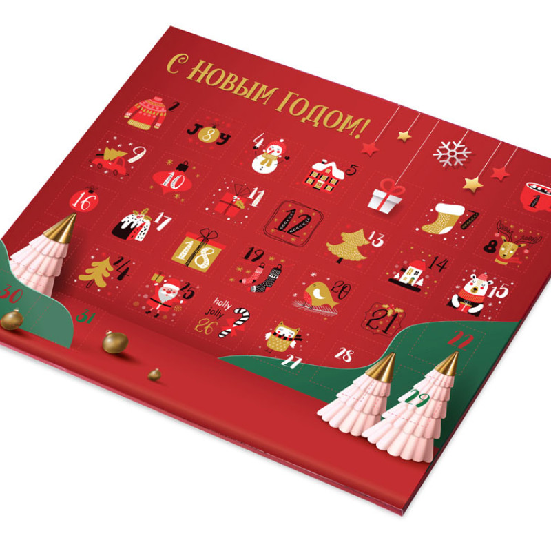 Шоколадный адвент-календарь «Festive» Шоколадный адвент-календарь «Festive»