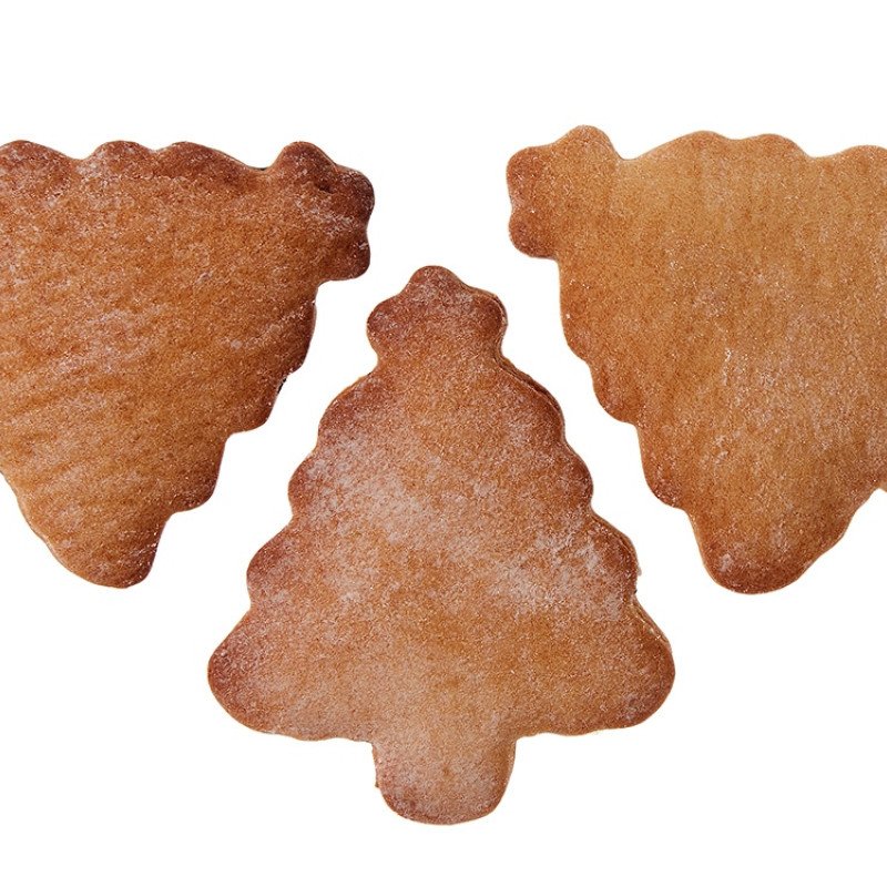 Набор новогодних имбирных печений в форме елочки