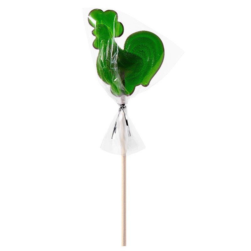 Леденец "Петушок", зеленый со вкусом яблока, 21 гр.