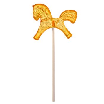 Леденец "Лошадка", желтый со вкусом апельсина, 21 гр.