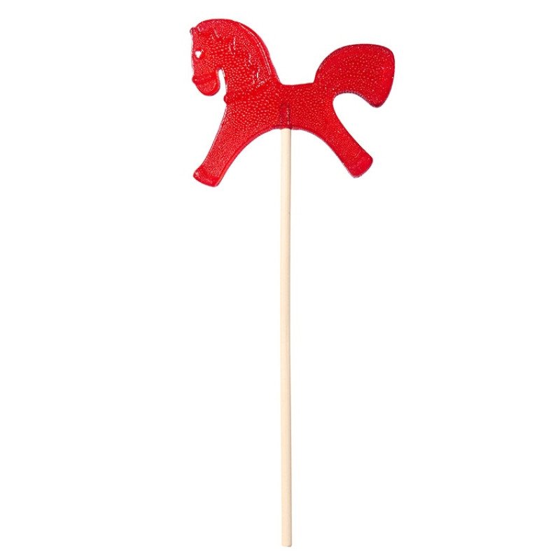 Леденец "Лошадка", красный со вкусом вишни, 21 гр.