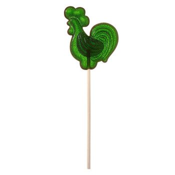 Леденец "Петушок", зеленый со вкусом яблока, 21 гр.