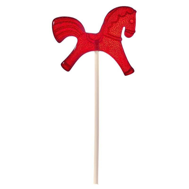 Леденец "Лошадка", красный со вкусом вишни, 21 гр.