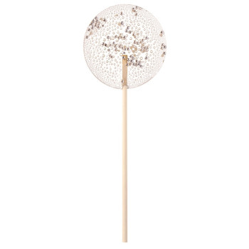 Леденец "Круг" прозрачный из изомальта с серебристой посыпкой, 30 гр.