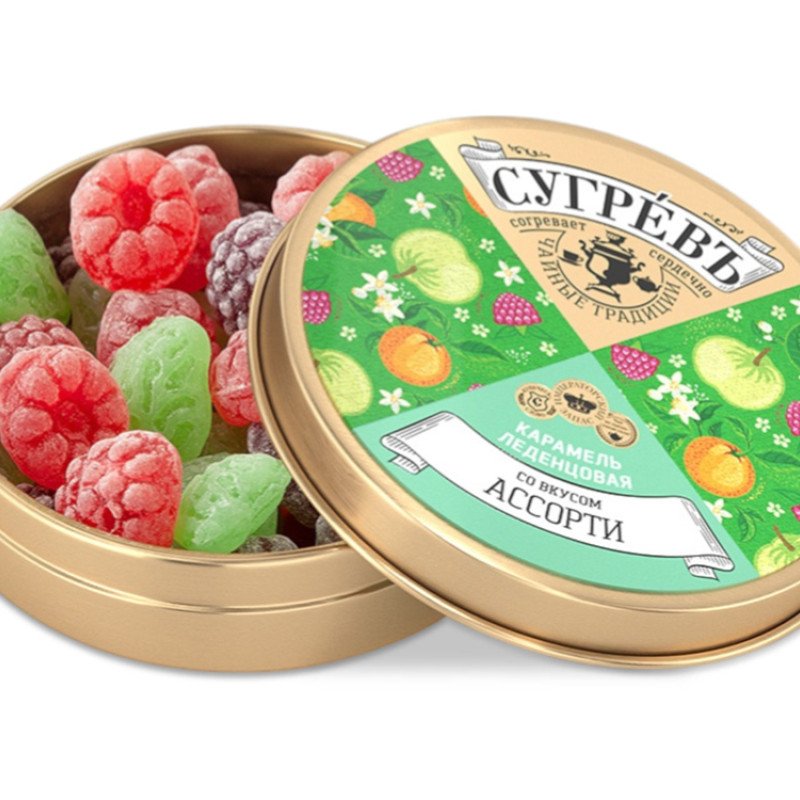 Ж/б монпансье СУГРЕВЪ ассорти