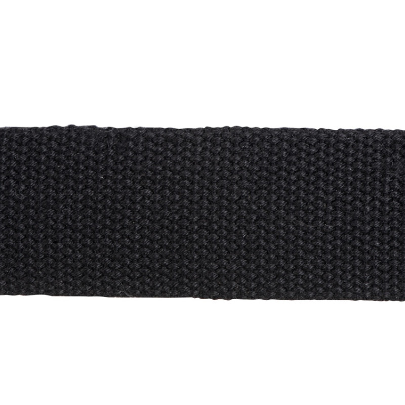 Ремень на пояс Canvas из ткани с металлической пряжкой, черный