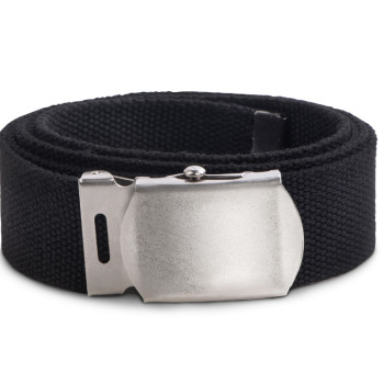 Ремень на пояс Canvas из ткани с металлической пряжкой, черный