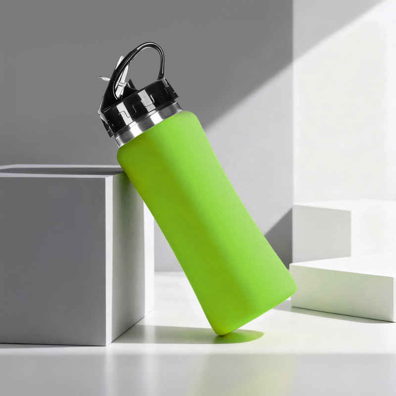 Бутылка для воды "Bottle C1", сталь, soft touch, 600 мл, зеленое яблоко