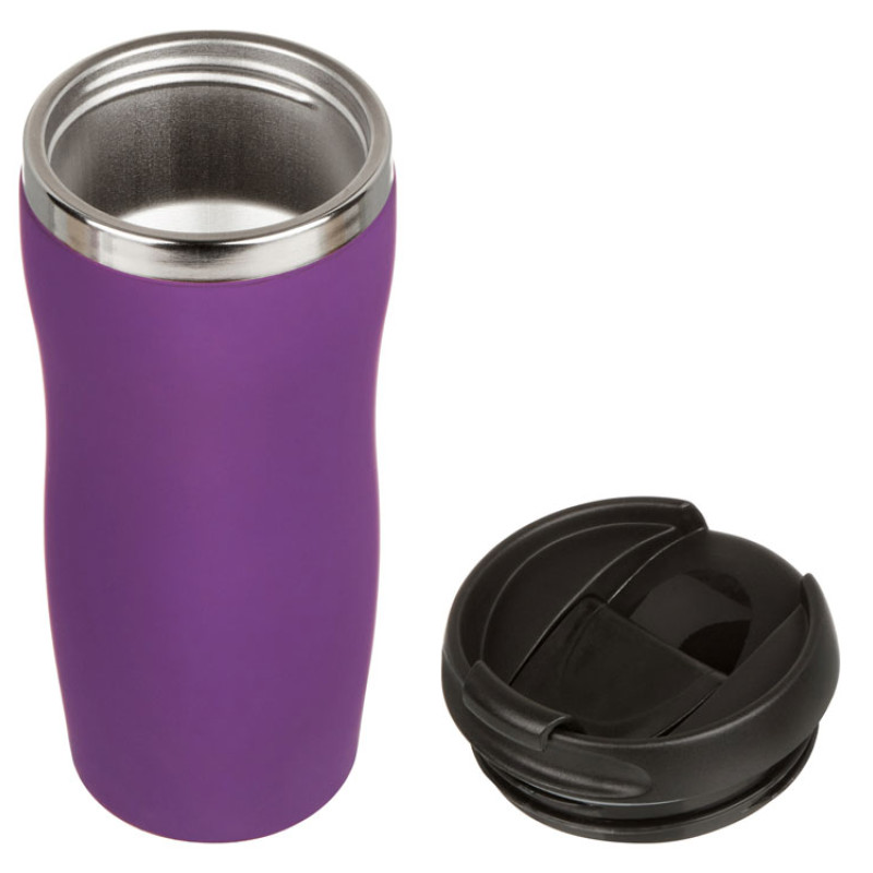 Термокружка "Double wall mug C1", soft touch, 350 мл, фиолетовый (Р)