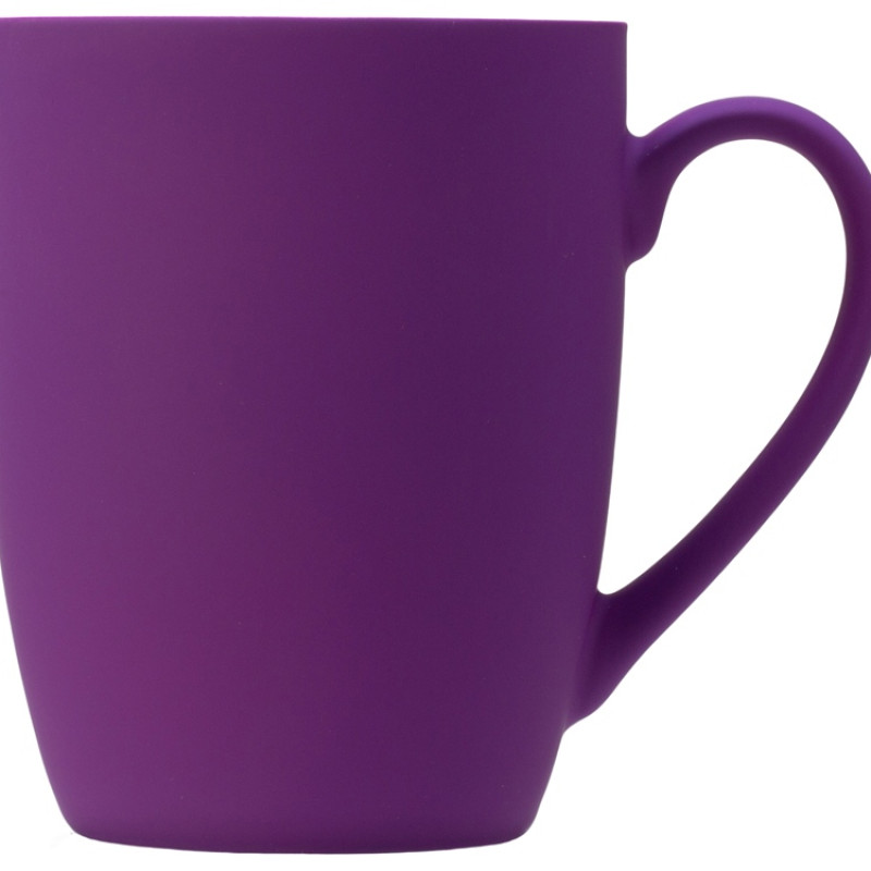 Кружка с покрытием soft-touch C1, фиолетовый
