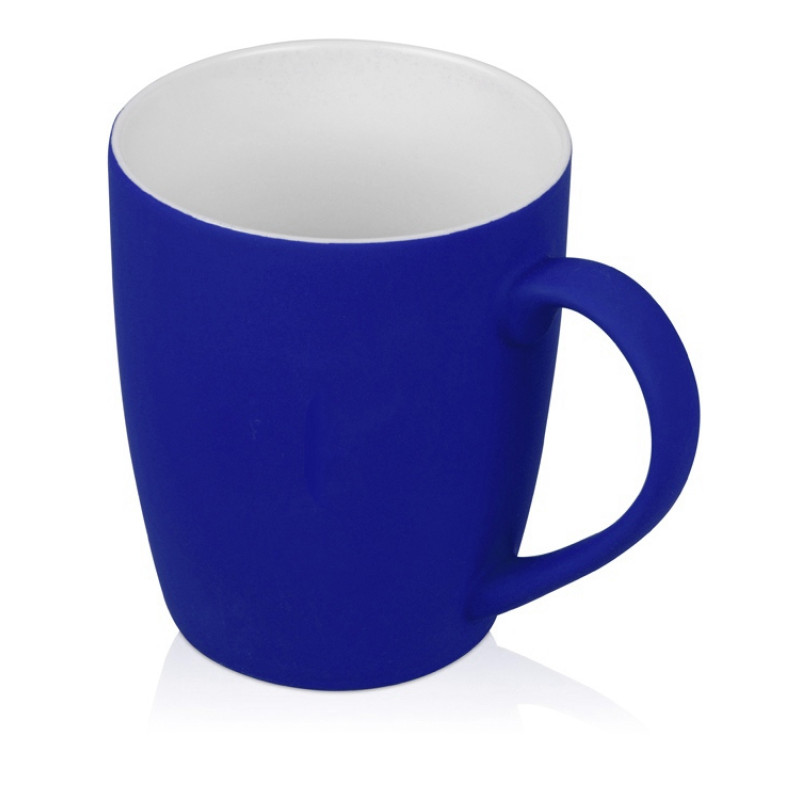 Кружка с покрытием soft-touch C1, синий