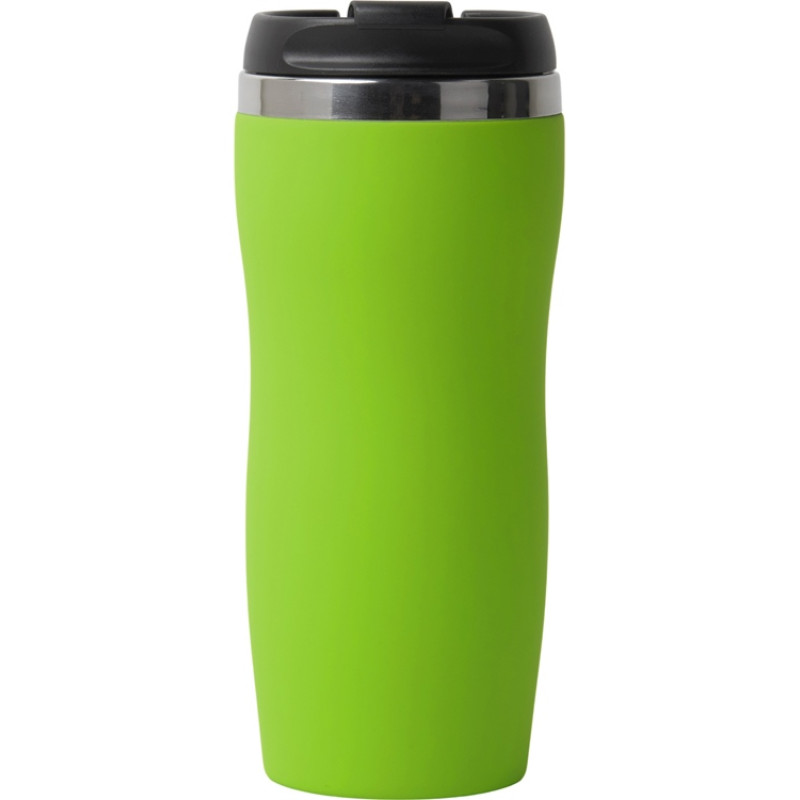 Термокружка "Double wall mug C1", soft touch, 350 мл, зеленое яблоко