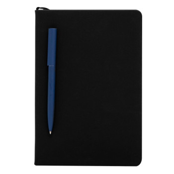 Бизнес-блокнот "С3" софт-тач с магнитом, твердая обложка, 128 листов, черный