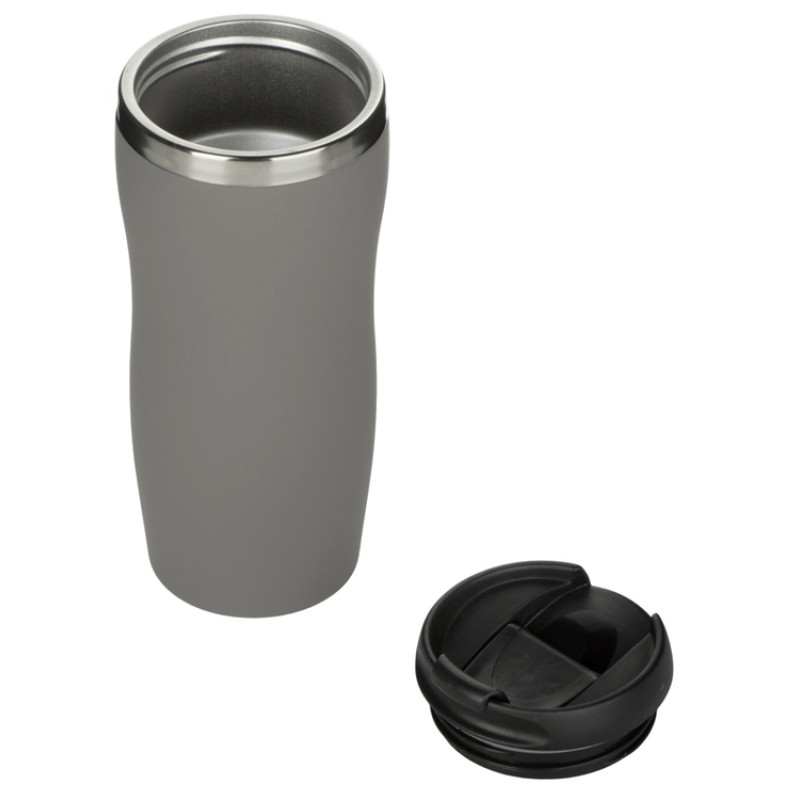 Термокружка "Double wall mug C1", soft touch, 350 мл, серый
