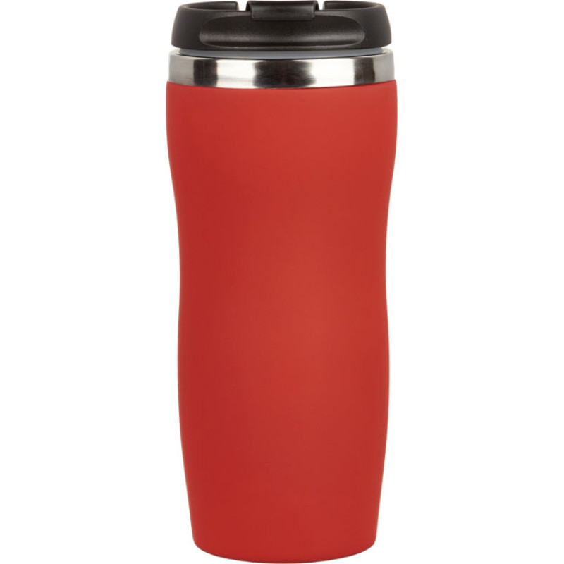 Термокружка "Double wall mug C1", soft touch, 350 мл, красный